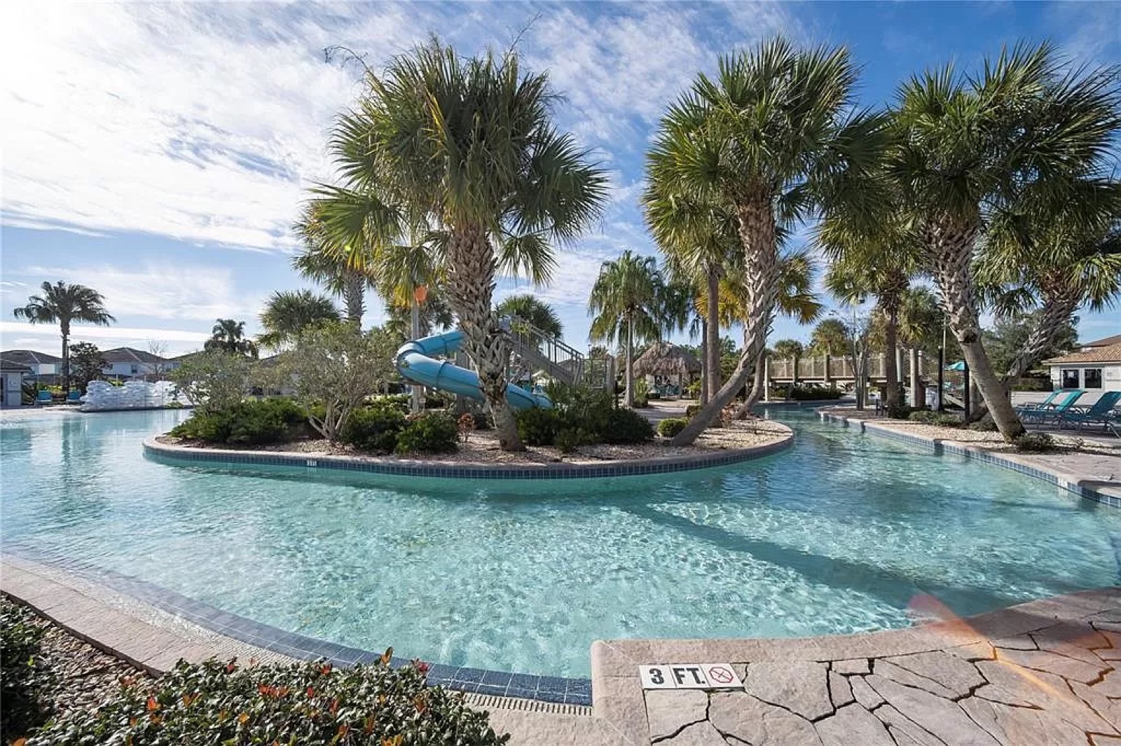 Water slide and splash pool